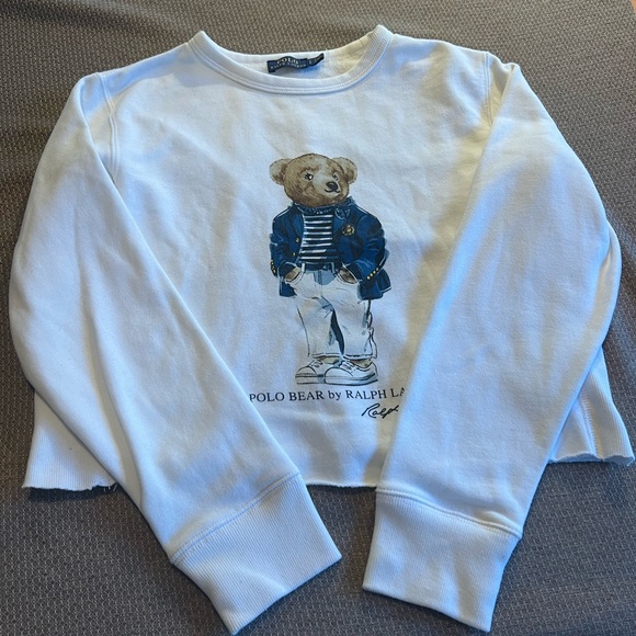 Sweaters - Ralph Lauren cropped polo bear sweatshirt